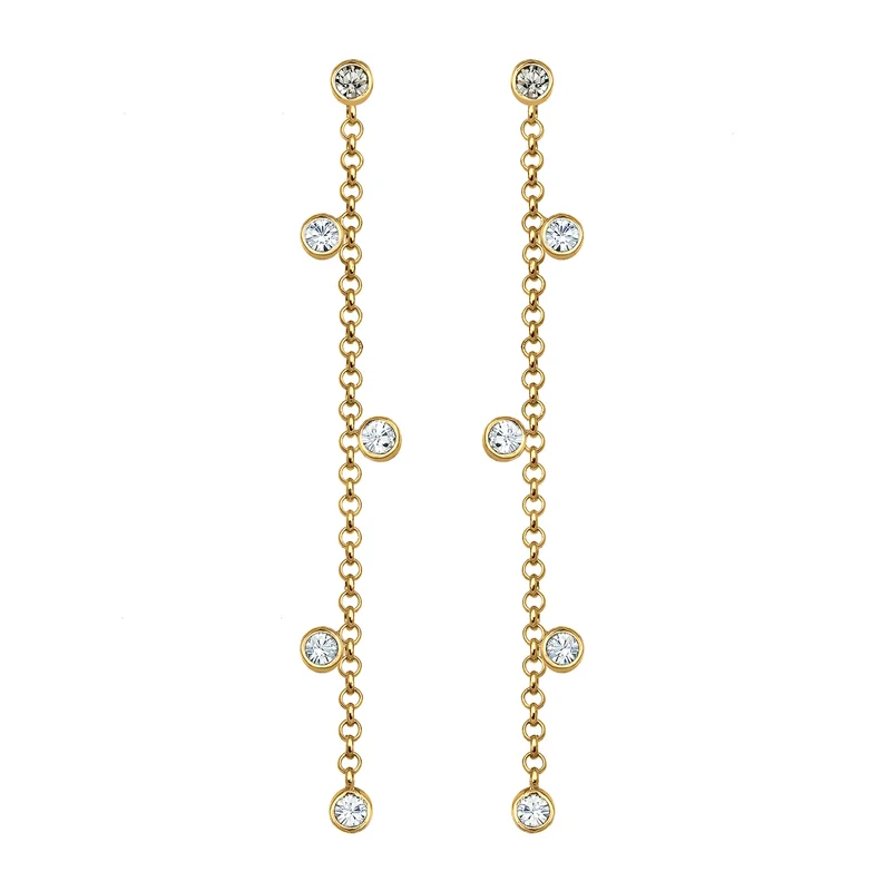 Ohrhänger Ear Chain | Mit Kristallen von Swarovski® (Weiß)