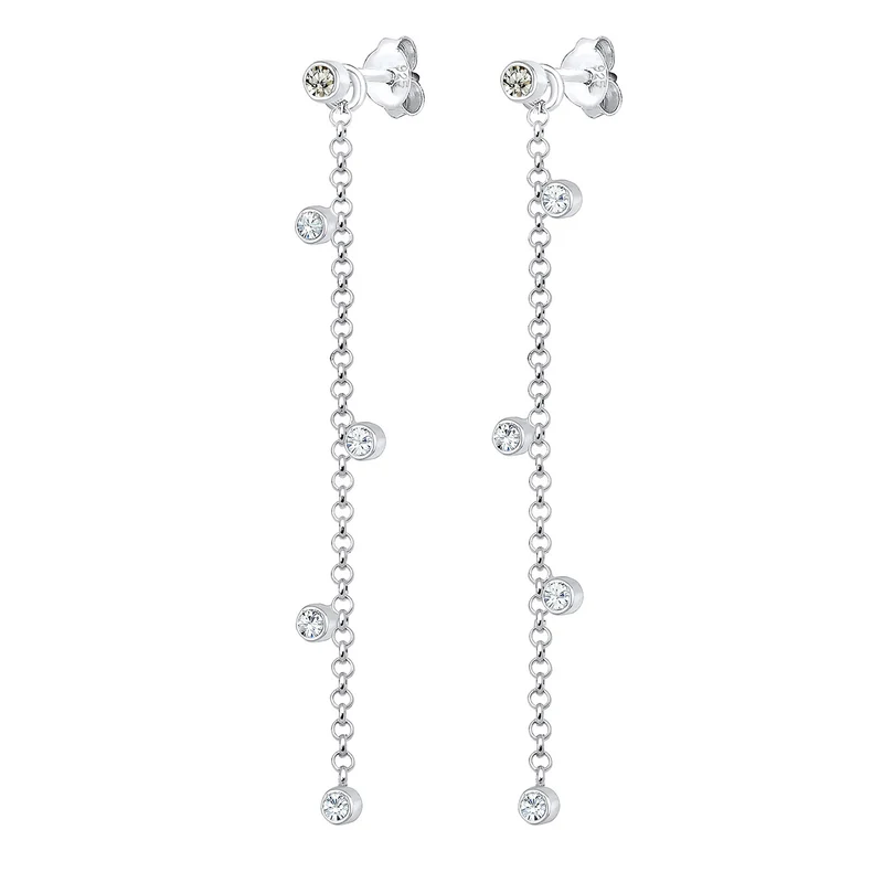 Ohrhänger Ear Chain | Mit Kristallen von Swarovski® (Weiß)
