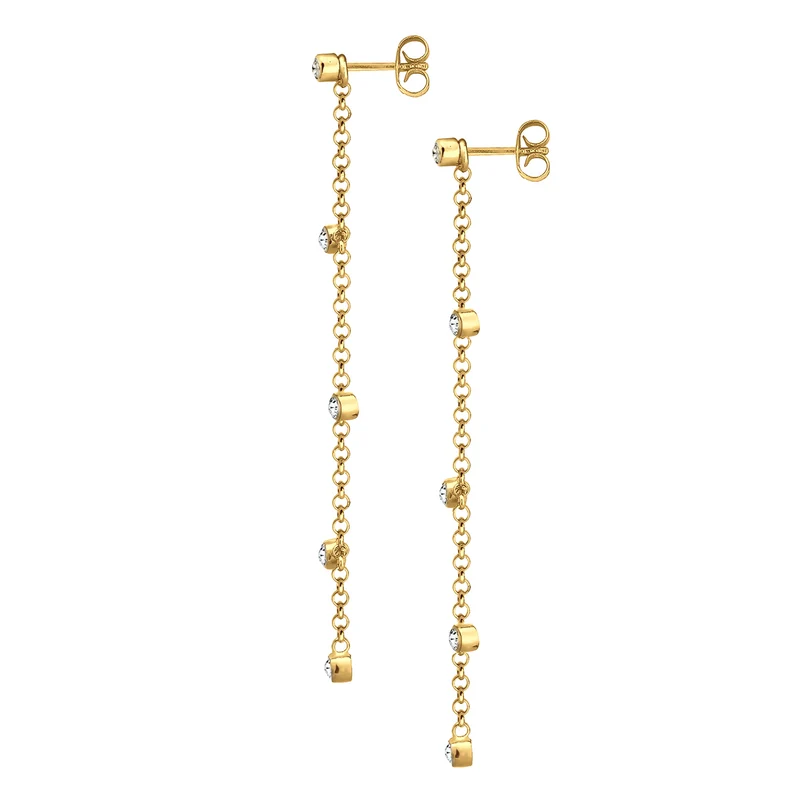 Ohrhänger Ear Chain | Mit Kristallen von Swarovski® (Weiß)