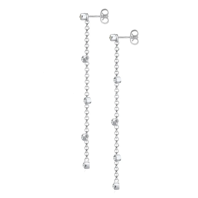 Ohrhänger Ear Chain | Mit Kristallen von Swarovski® (Weiß)