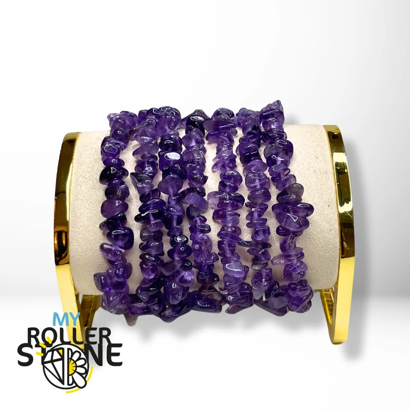 Amethyst-Chips-Armband (Grade 5A)