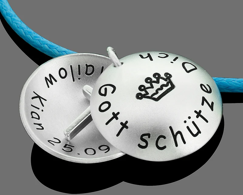 KINDERKETTE ZUR TAUFE MIT KREUZ, KETTE FÜR JUNGEN, TAUFSCHMUCK MIT GRAVUR