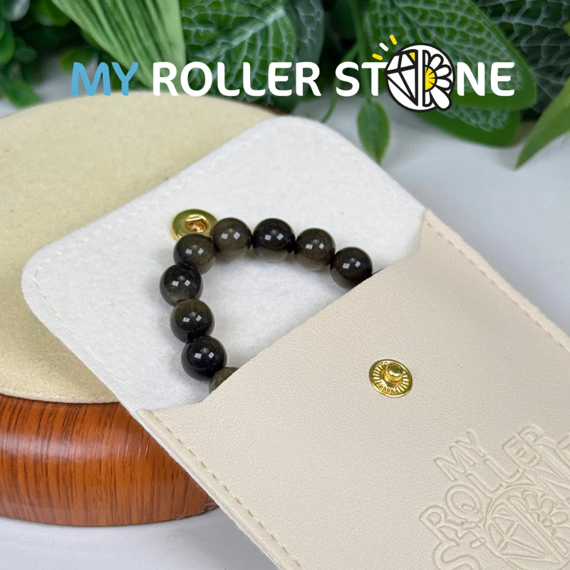 Goldenes Obsidian-Armband 5A
