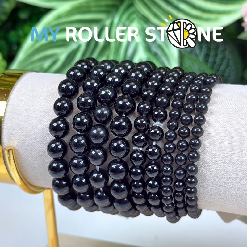 Schwarzes Obsidian-Armband