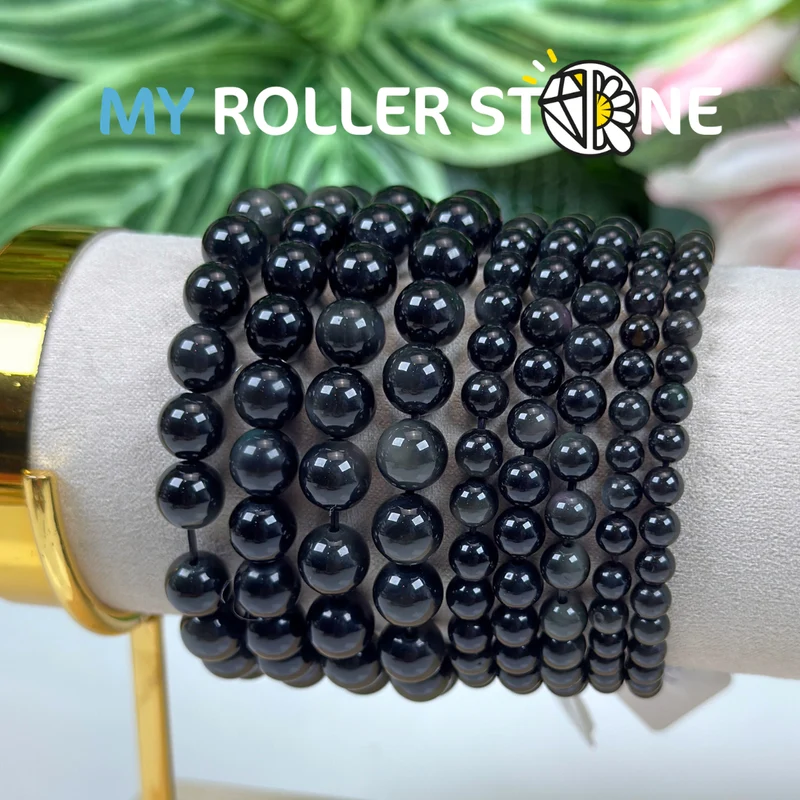 Regenbogen-Obsidian-Armband 7A (Himmlisches Auge)