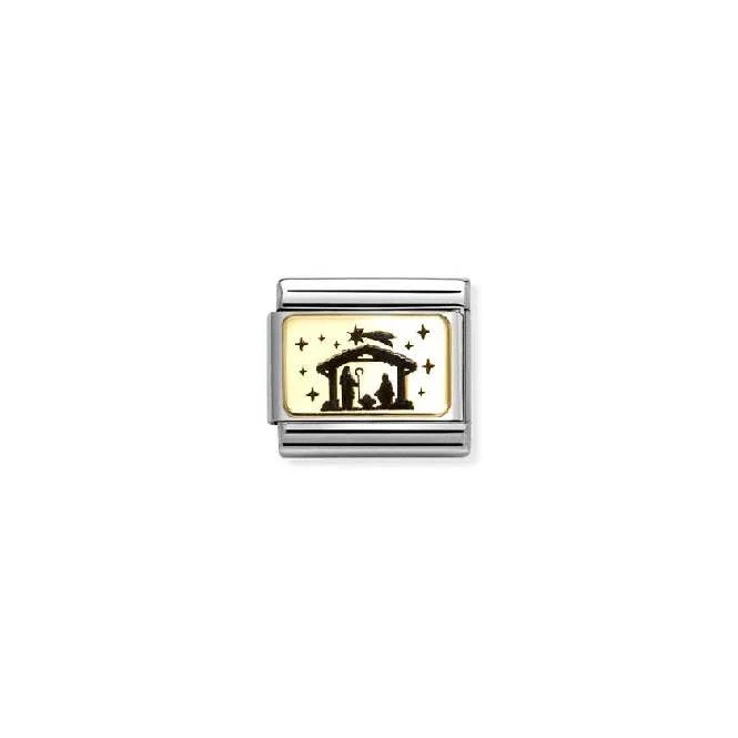 Classic Gold Nativity Christmas Charms