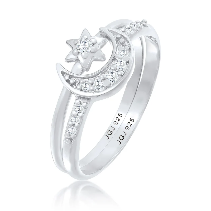Ringset Astro | Zirkonia ( Weiß )