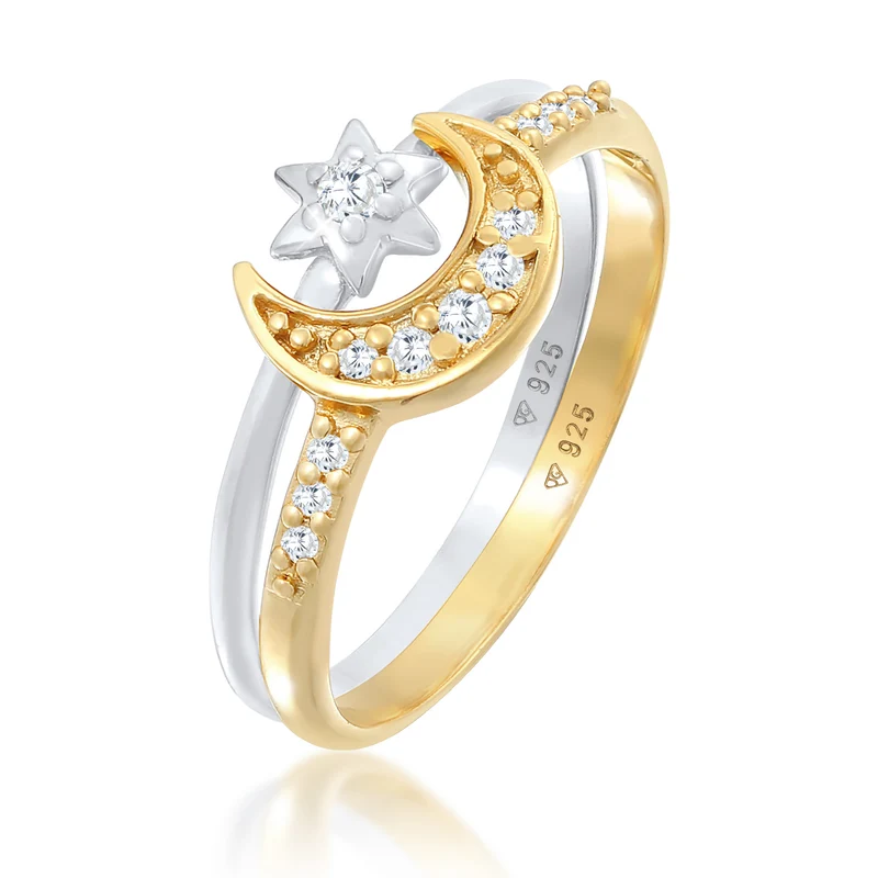 Ringset Astro | Zirkonia ( Weiß )