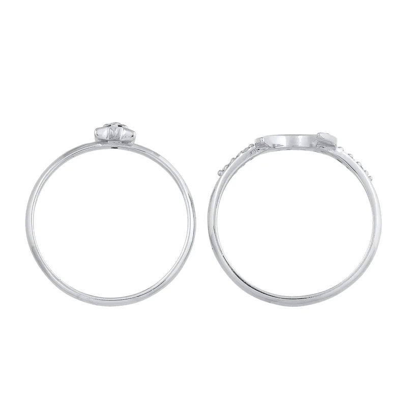 Ringset Astro | Zirkonia ( Weiß )