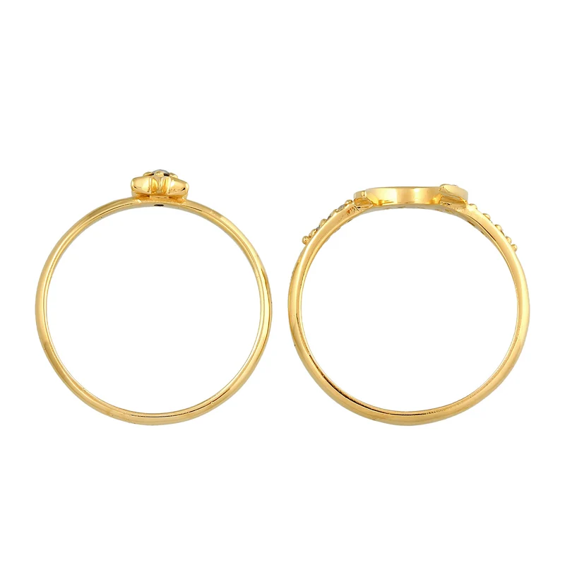 Ringset Astro | Zirkonia ( Weiß )