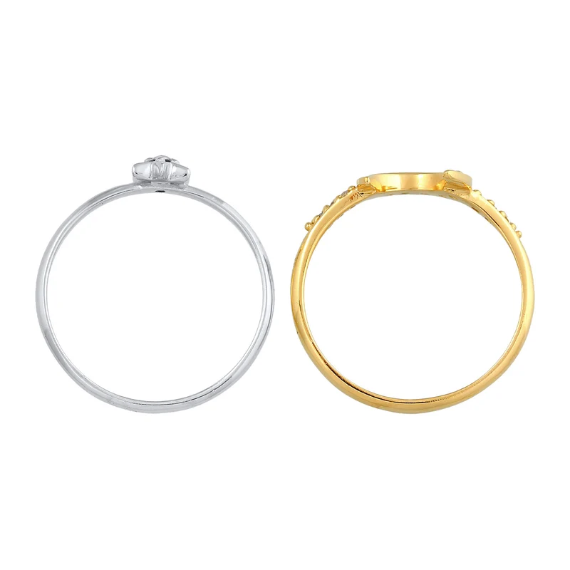 Ringset Astro | Zirkonia ( Weiß )
