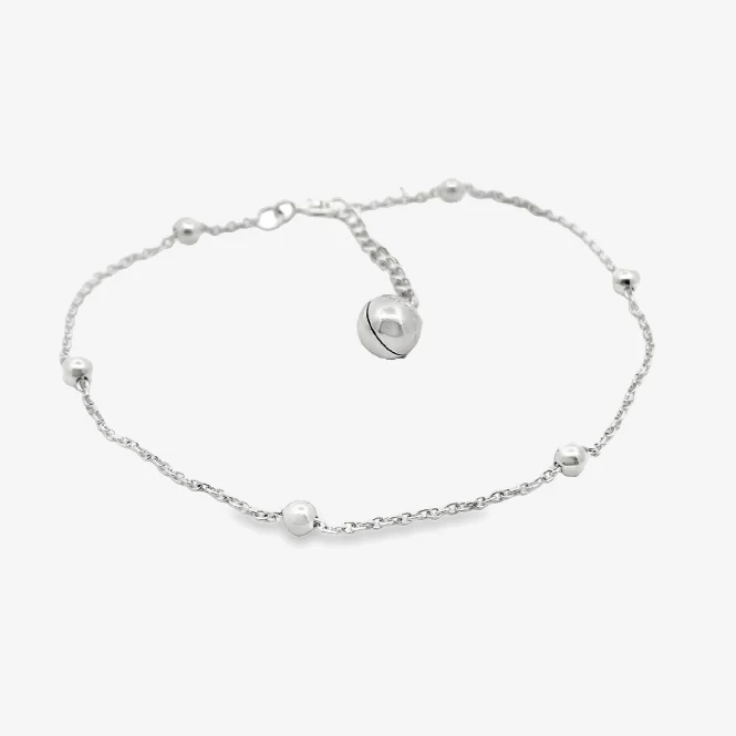 Silver Ball Anklet