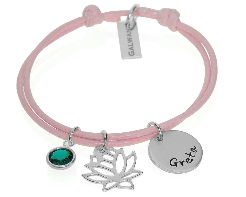 ARMBAND TAUFBLUME, GEBURTSSTEIN, TAUFSCHMUCK, SCHMUCK MIT NAMEN