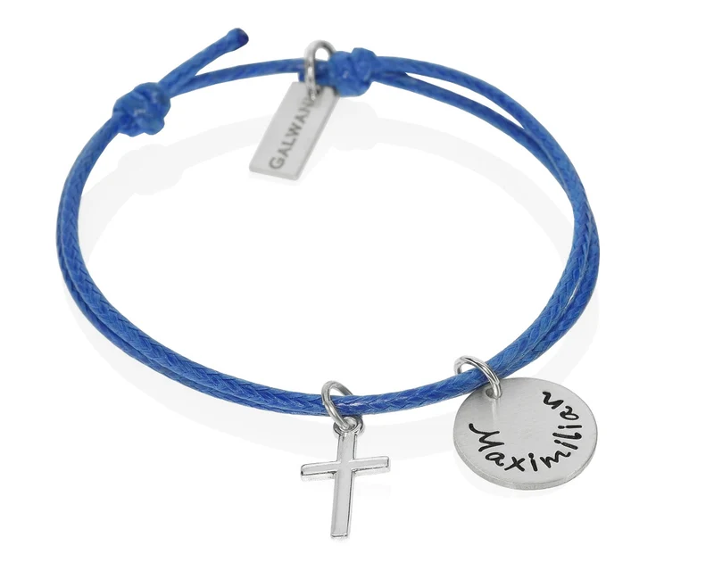 KINDERSCHMUCK JUNGS, KINDERARMBAND BLAU, TAUFARMBAND