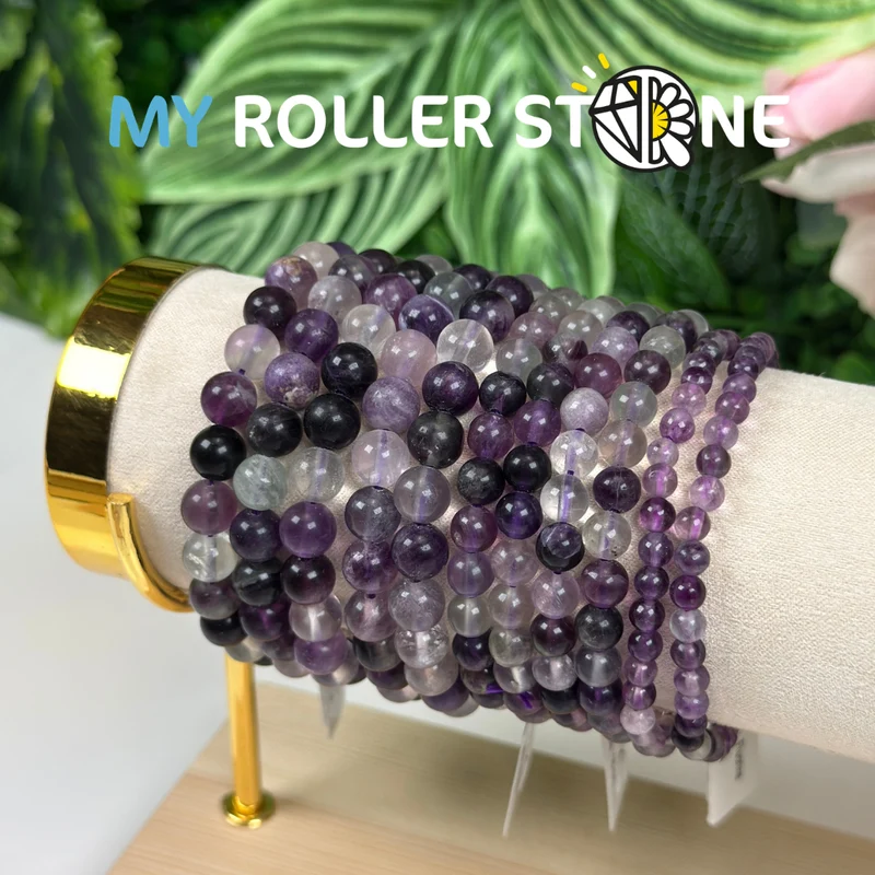 Violettes Fluorit-Armband 3A