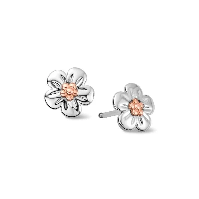 Nature's Wonder Silver Forget-Me-Not Stud Earrings