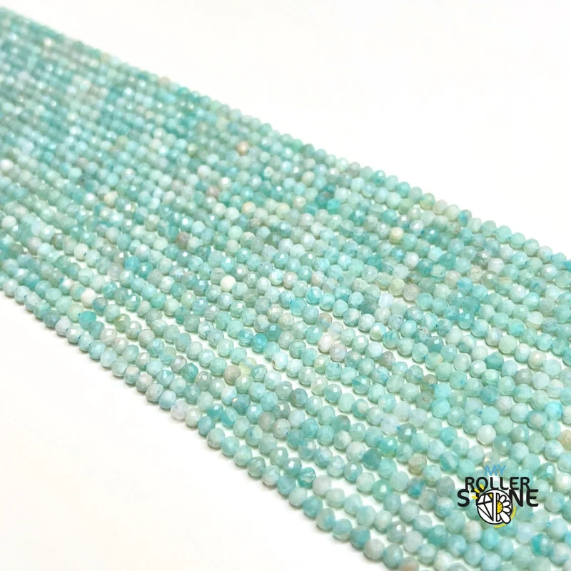 Facettierte Amazonitperle 2 MM