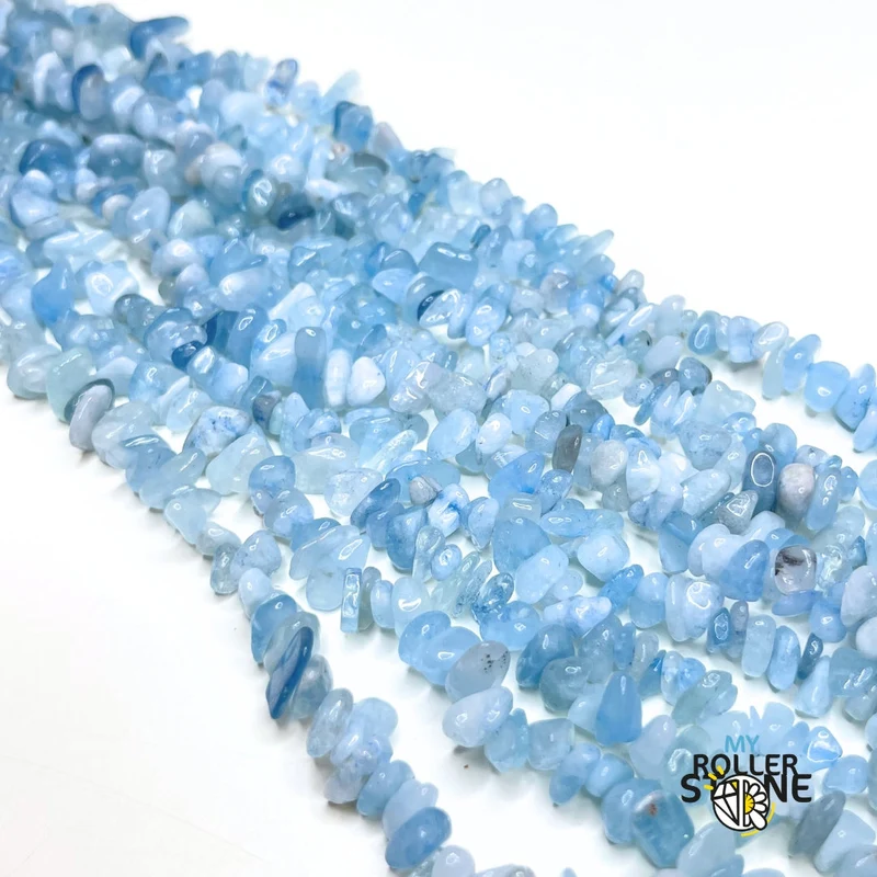 Aquamarin-Chips-Perle 40 CM