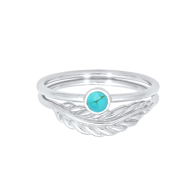 Ringset | Howlith ( Türkis )