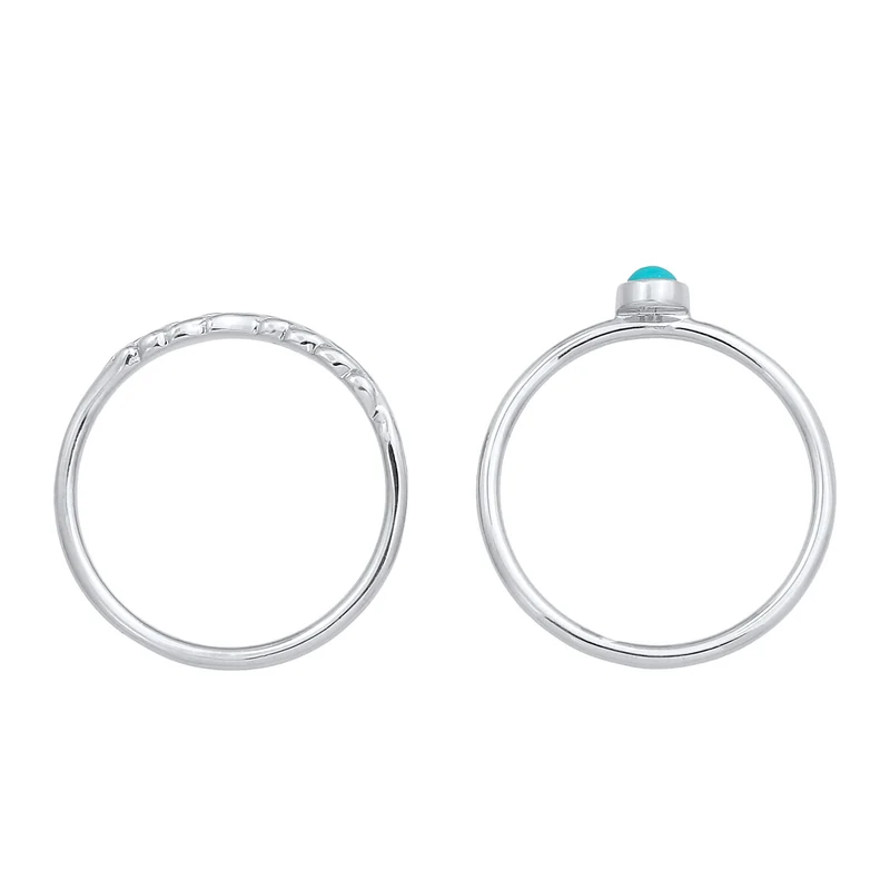 Ringset | Howlith ( Türkis )