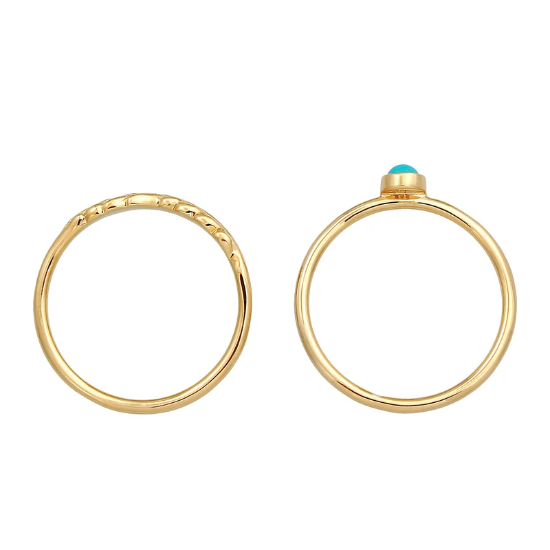 Ringset | Howlith ( Türkis )