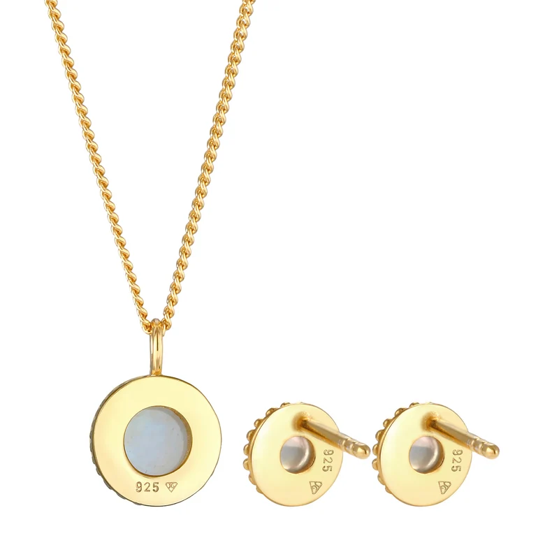 Schmuckset Boho | Mondstein (Weiß)