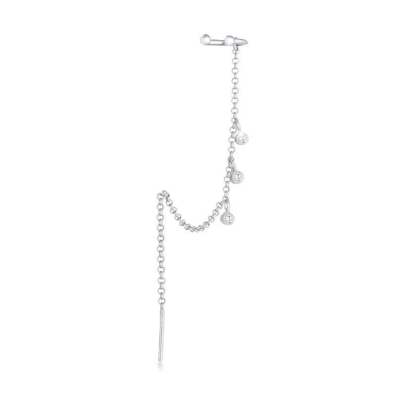 Earcuff | Zirkonia ( Weiß )