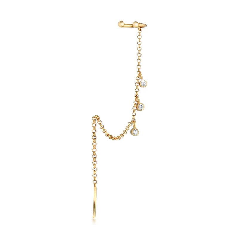 Earcuff | Zirkonia ( Weiß )
