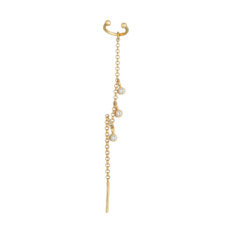 Earcuff | Zirkonia ( Weiß )