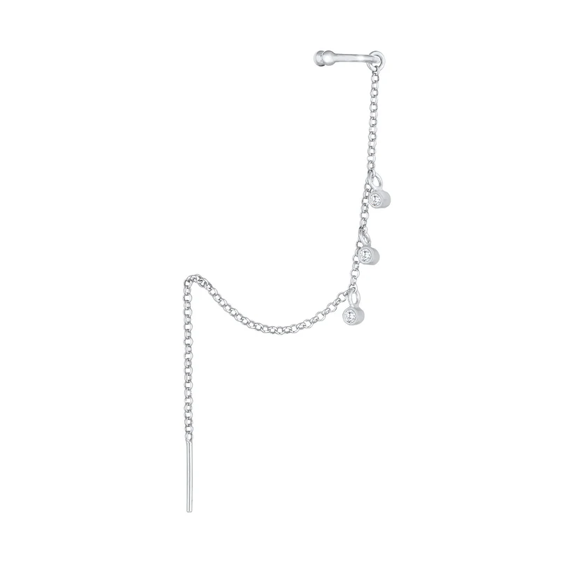 Earcuff | Zirkonia ( Weiß )