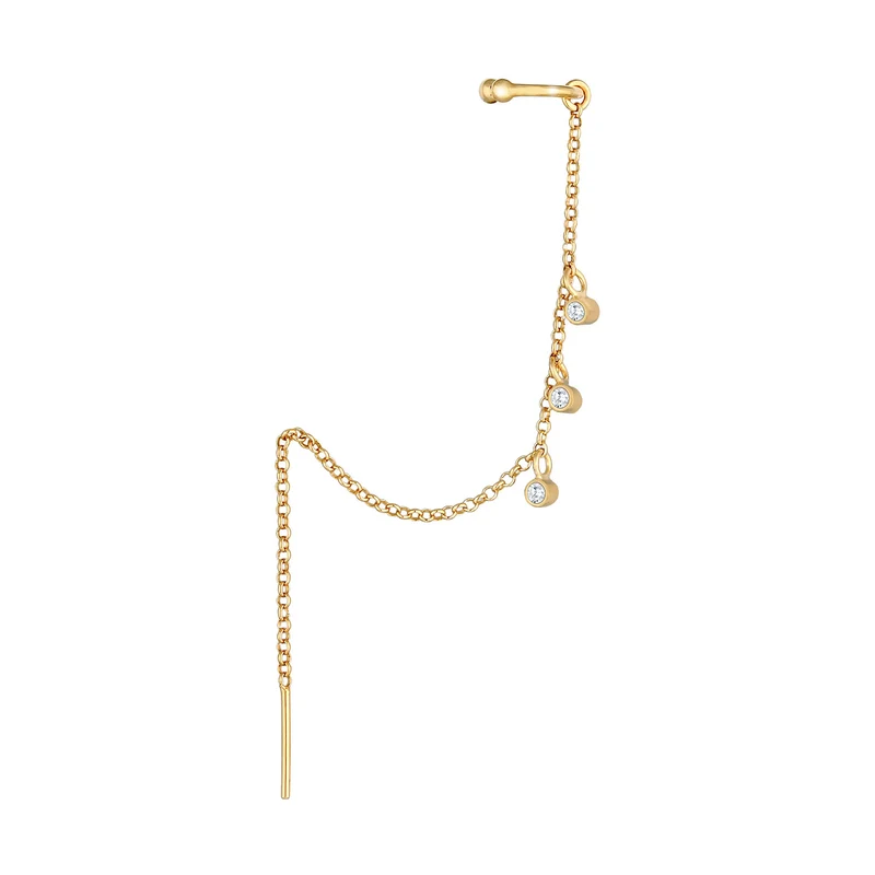 Earcuff | Zirkonia ( Weiß )