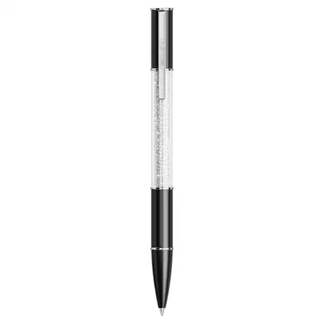 Crystalline Lustre Ballpoint Pen in Black with Rhodium Finish