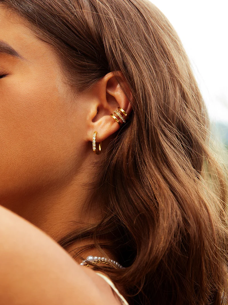 Moon Phase Trio Brilliant Earcuff