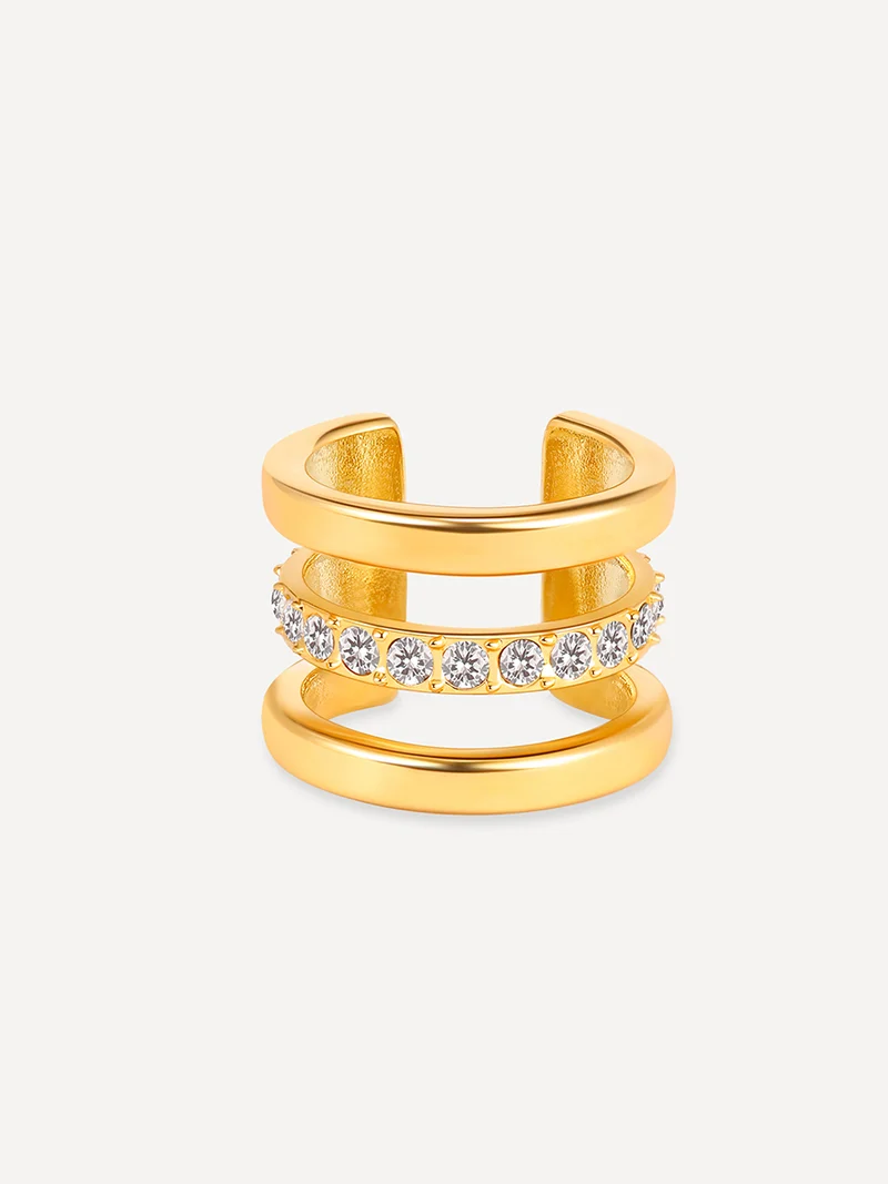 Moon Phase Trio Brilliant Earcuff
