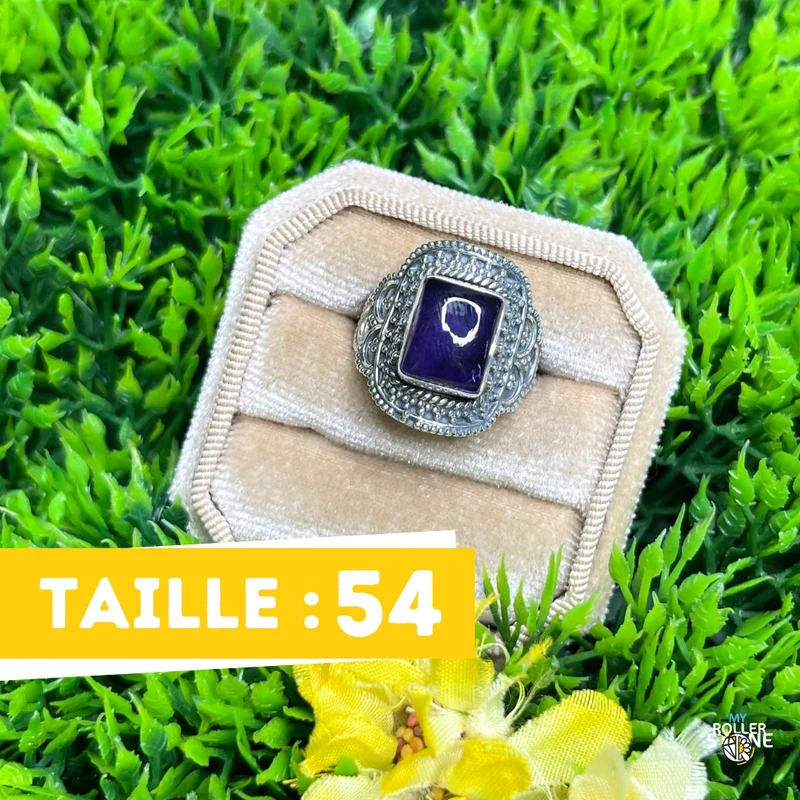 925 Silber Amethyst Ring #187