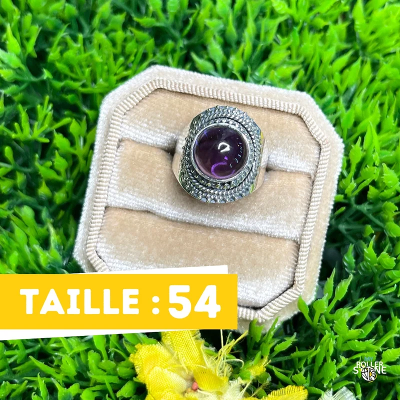 925 Silber Amethyst Ring #188