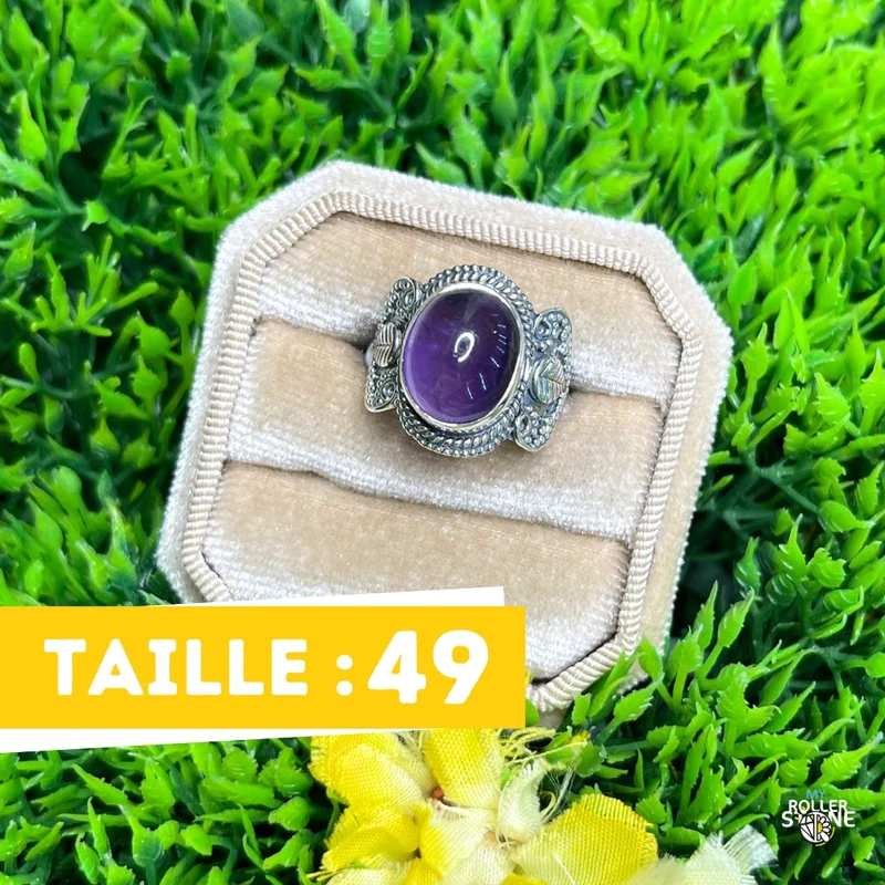 925 Silber Amethyst Ring #159