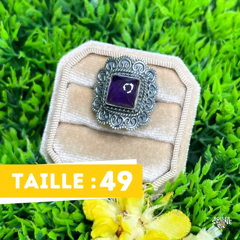 925 Silber Amethyst Ring #151
