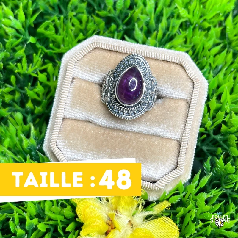 925 Silber Amethyst Ring #150