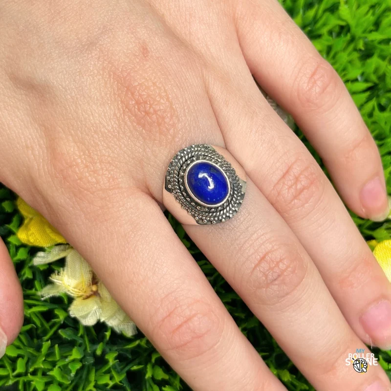 925 Silberring Lapislazuli #190