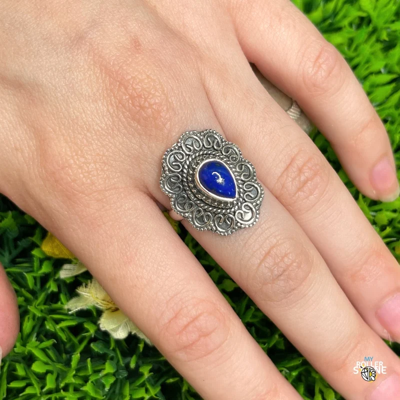 925 Silberring Lapislazuli #188