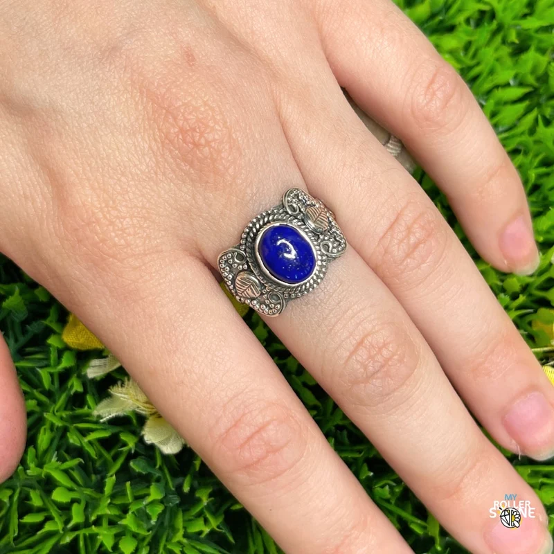925 Silberring Lapislazuli #185