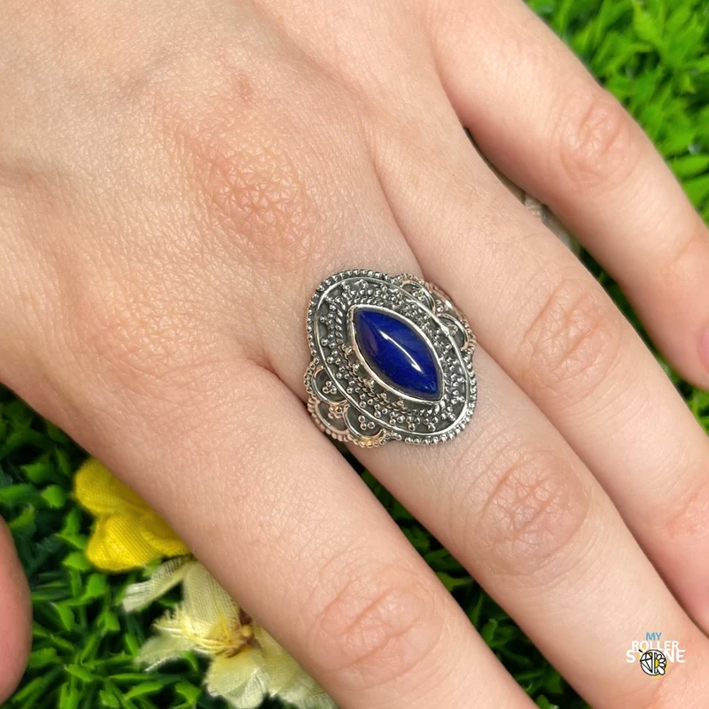925 Silberring Lapislazuli #189