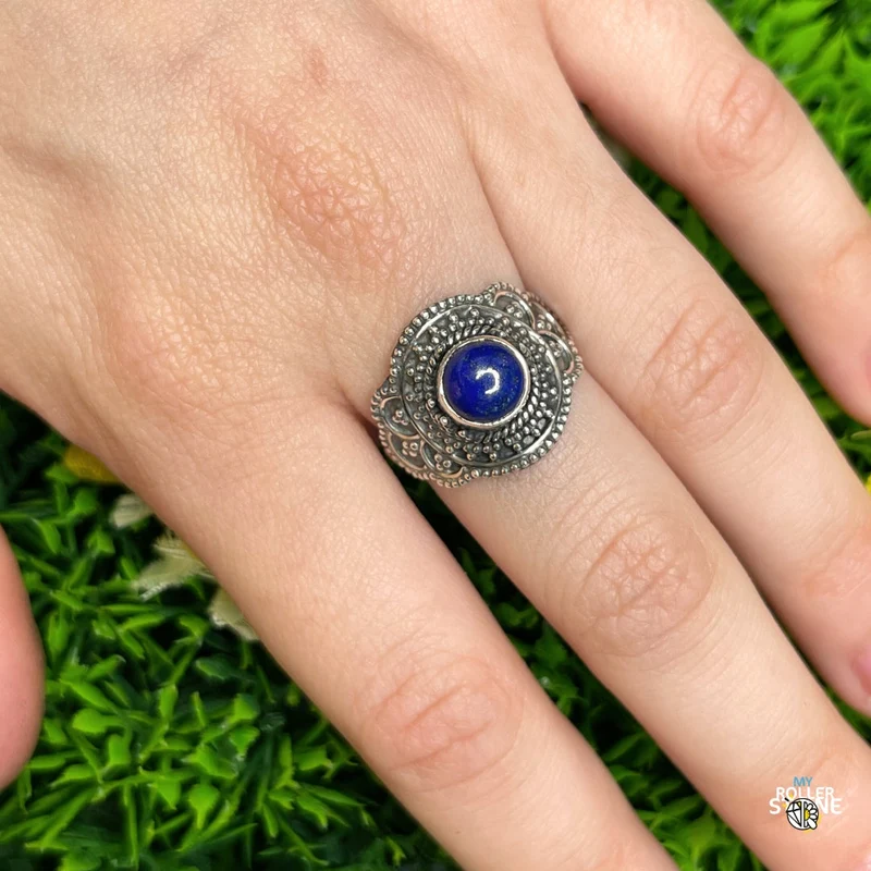 925 Silberring Lapislazuli #187
