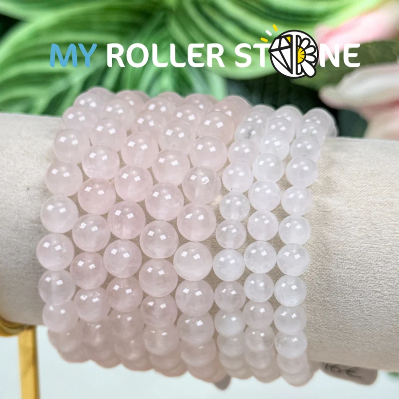 Madagaskar-Rosenquarz-Armband 3A