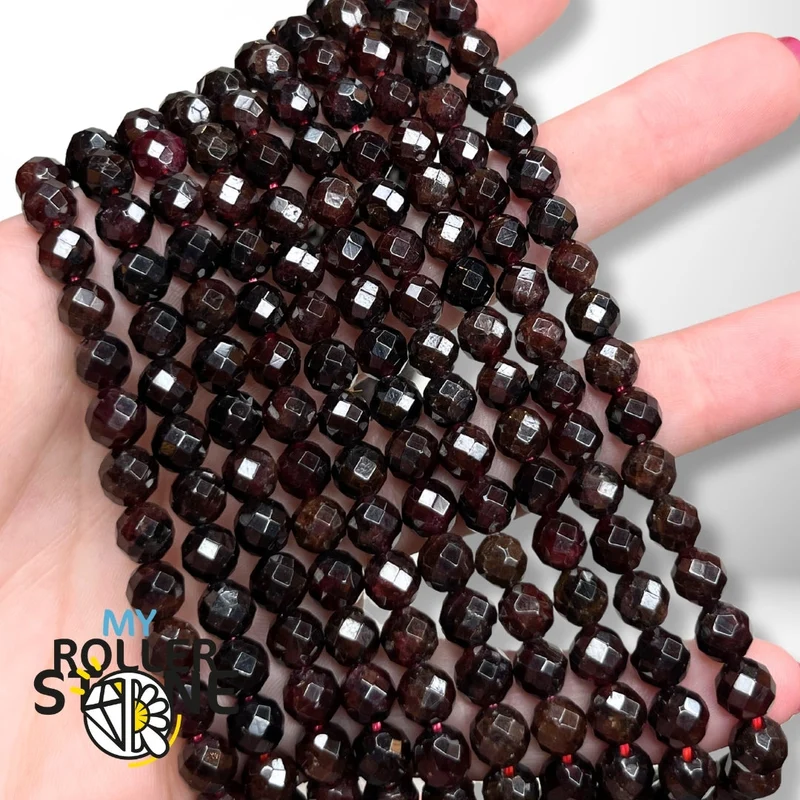 AB Granat facettierte Perle