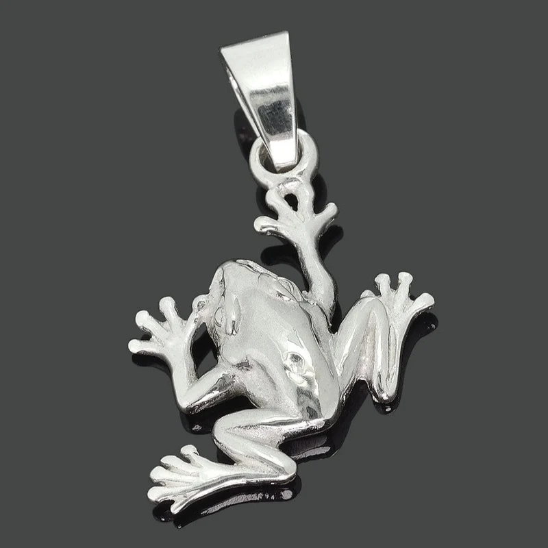 925 SILBER FROSCH ANHÄNGER, FROSCHKÖNIG, SILBERSCHMUCK ONLINE