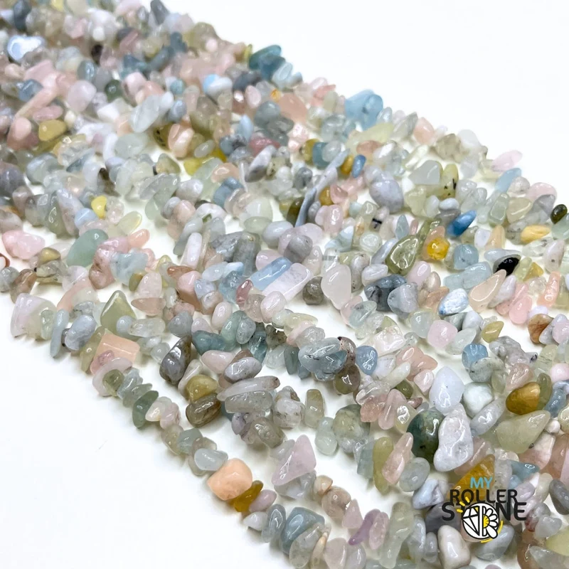 Beryl-Chip-Perle 80 cm