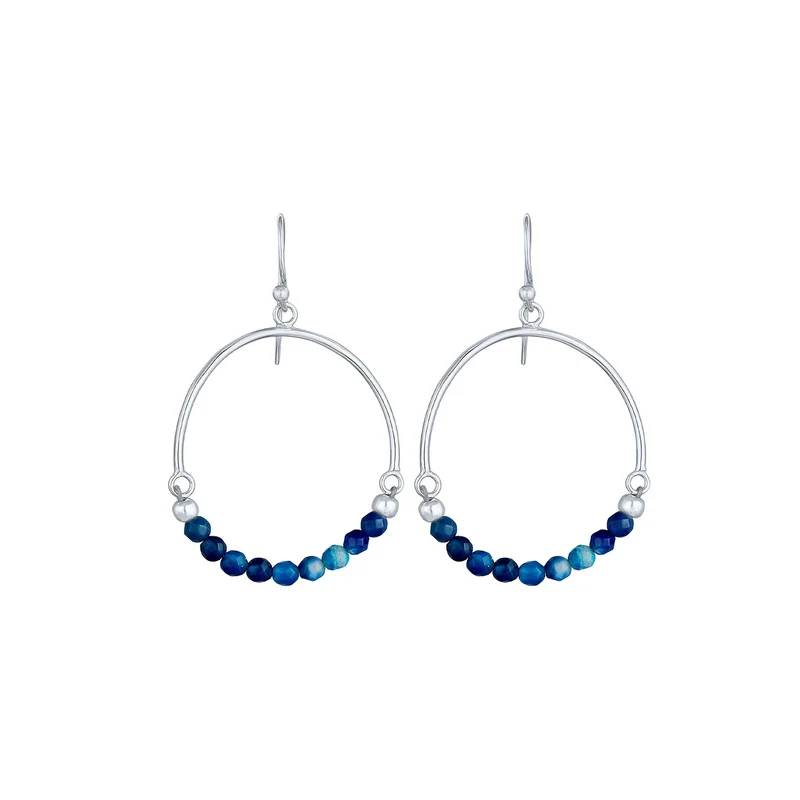 Ohrhänger | Achat ( Blau )