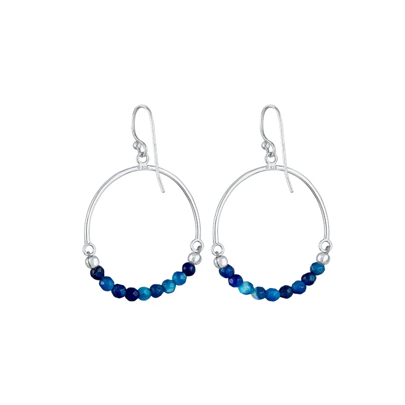 Ohrhänger | Achat ( Blau )